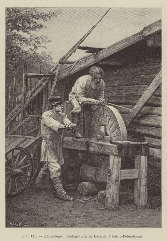 Remouleurs (gravírozás) alkotó: French School