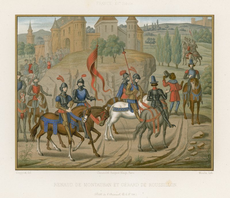 Renaud de Montauban és Girart de Roussillon alkotó: French School