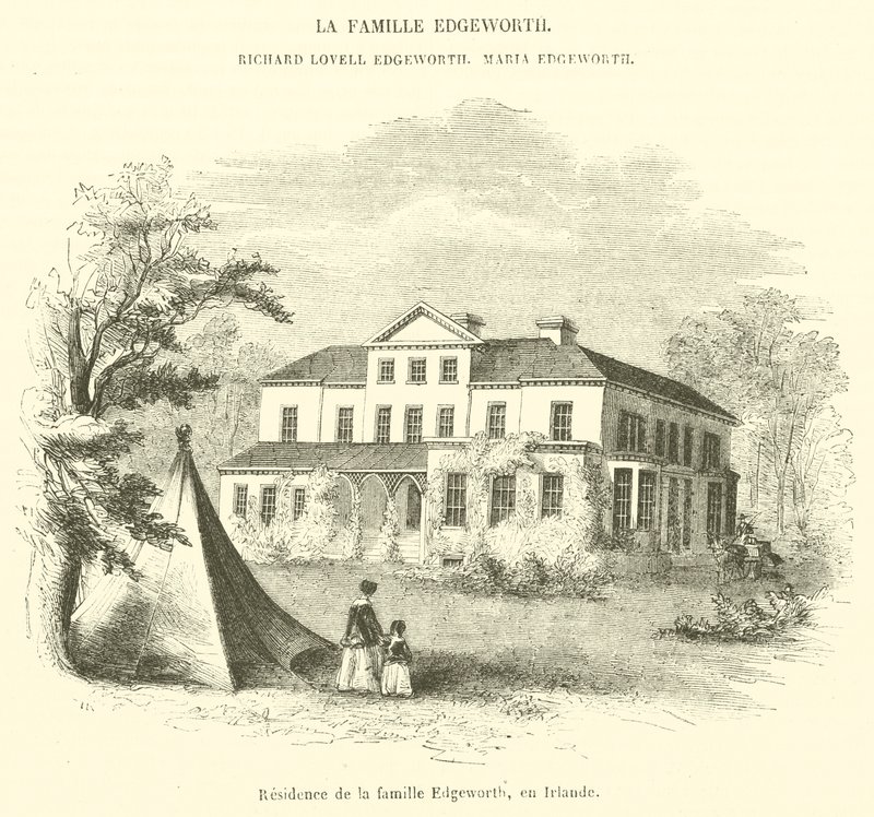 Az Edgeworth család lakóhelye, Írország (metszet) alkotó: French School