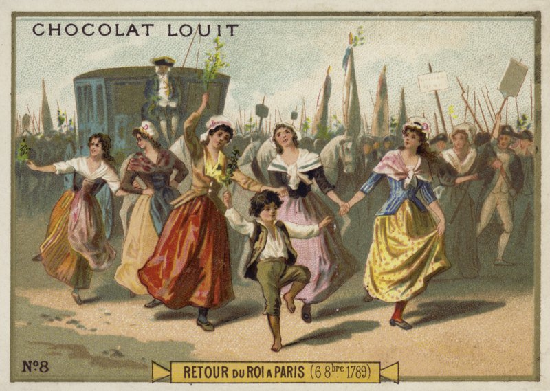 XVI. Lajos király hazatérése Párizsba, a francia forradalom, 1789. október 6 alkotó: French School