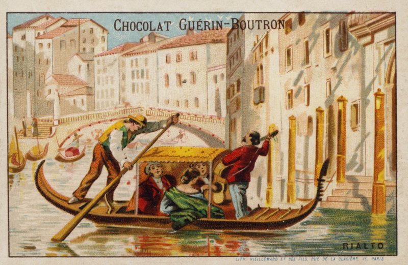 Rialto híd, Velence (chromolitho) alkotó: French School