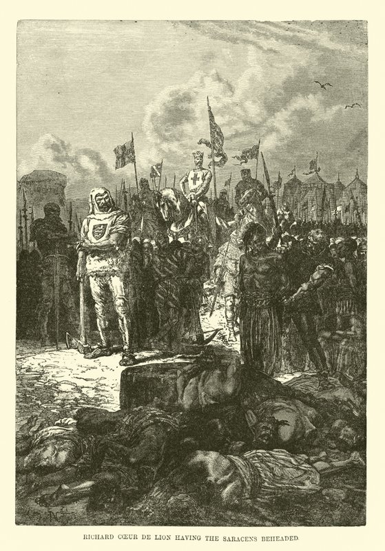 Richard Coeur de Lion lefejezi a szaracénokat alkotó: French School