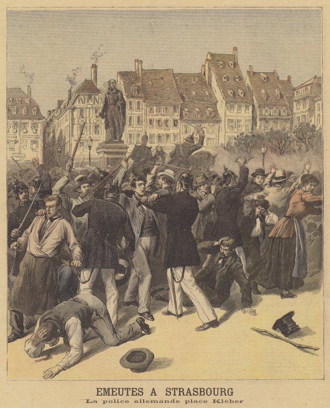 Zavargások Strasbourgban alkotó: French School