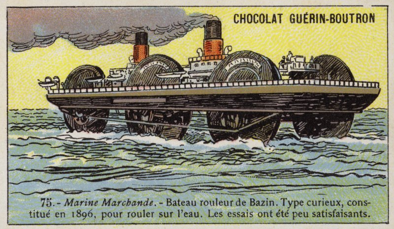 Ernest Bazin által tervezett görgős hajó alkotó: French School
