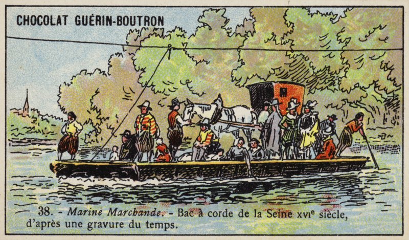 Kötélkomp a Szajnán, Franciaország alkotó: French School