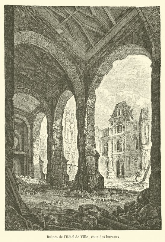 Városháza romjai, irodaudvar alkotó: French School