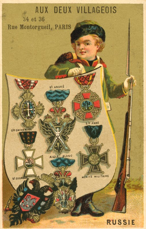 Orosz érmek (chromolitho) alkotó: French School