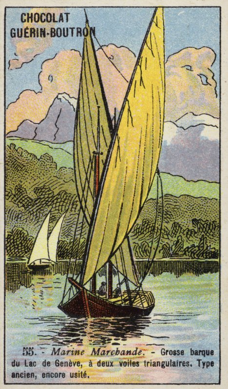 Vitorlás a Genfi-tavon (chromolitho) alkotó: French School