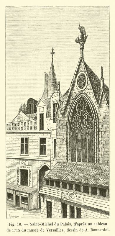 Saint-Michel du Palais, a Versailles-i Múzeum 1715-ös festménye után, A Bonnardot rajza alkotó: French School