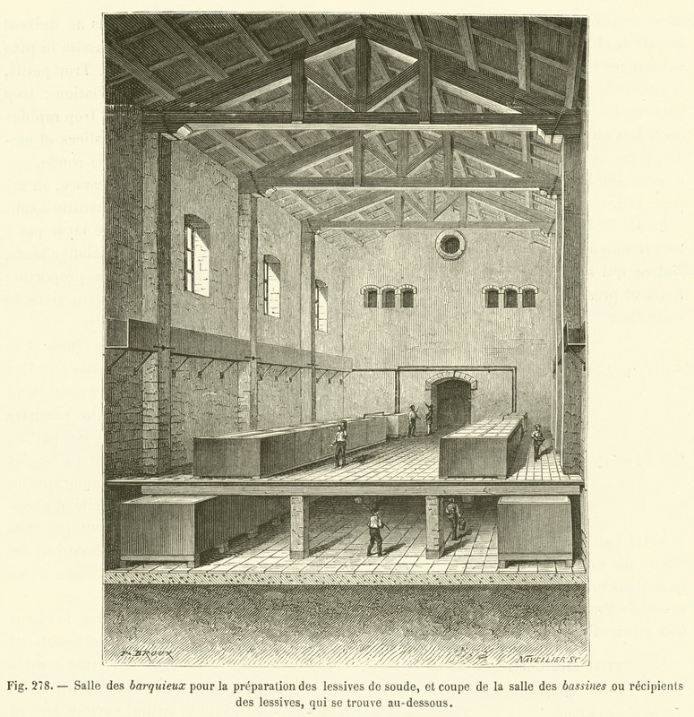 Barquieux-szoba szódalúgok készítésére, és a mosdószoba része… (metszet) alkotó: French School