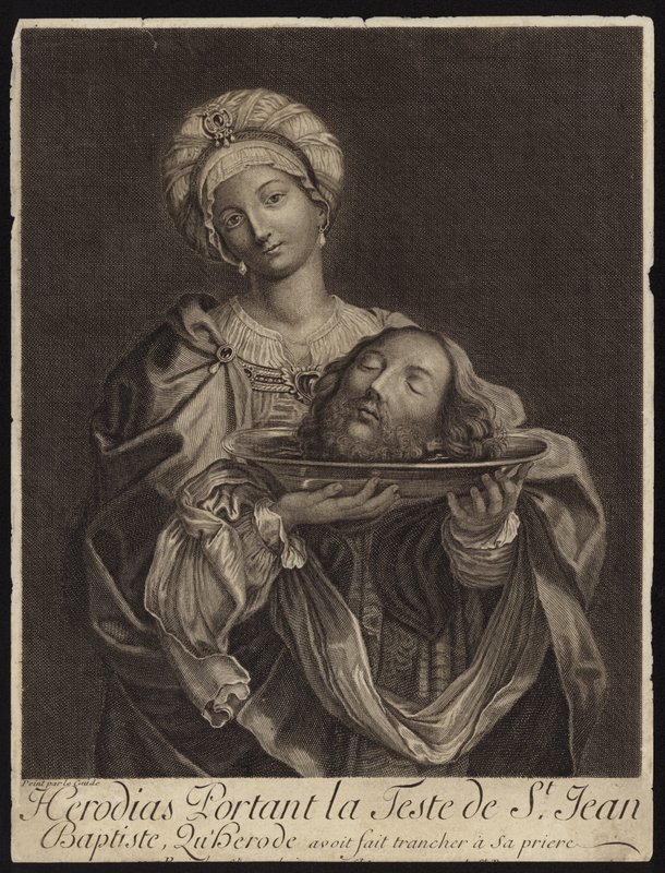 Salome Keresztelő Szent János fejét hordozó tányéron alkotó: French School