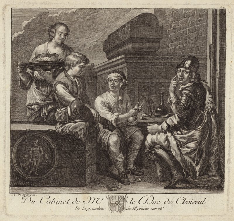 Choiseul herceg kabinetjének szatirikus ábrázolása alkotó: French School