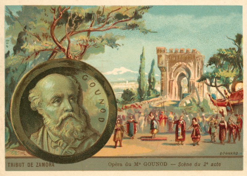 Jelenet Charles Gounod Le Tribut de Zamora című operájából (chromolitho) alkotó: French School