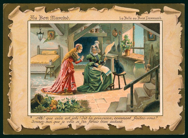 Jelenet a Csipkerózsikából (chromolitho) alkotó: French School