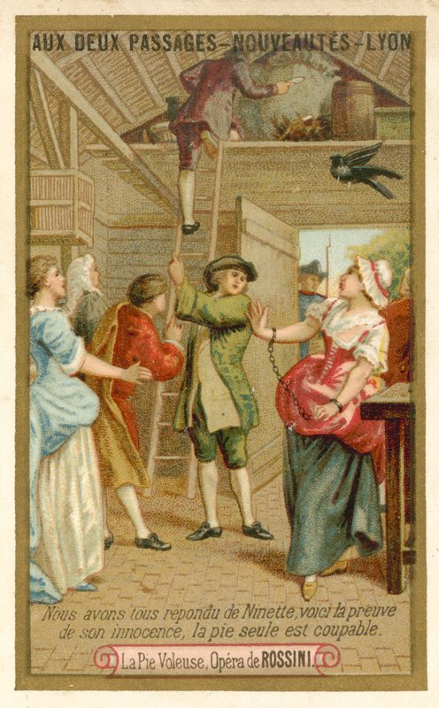 Jelenet a la gazza ladra (A tolvajló szarka) Gioachino Rossini operájából alkotó: French School