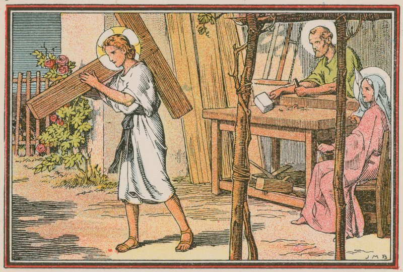 Jelenet Jézus életéből (színes metszet) alkotó: French School