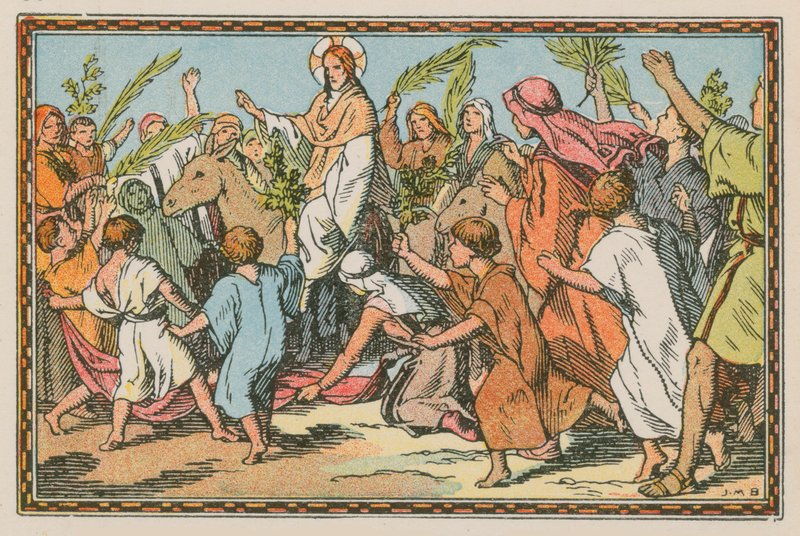 Jelenet Jézus életéből (színes metszet) alkotó: French School