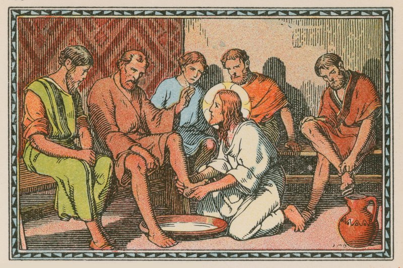 Jelenet Jézus életéből (színes metszet) alkotó: French School