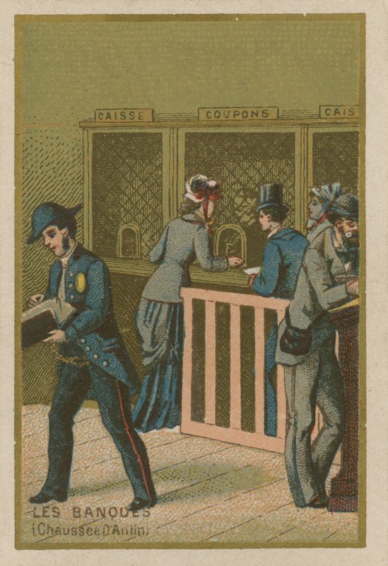 Jelenet egy bankban alkotó: French School