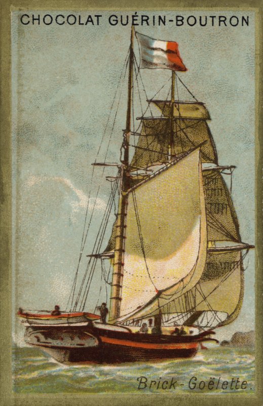 Schooner (chromolitho) alkotó: French School