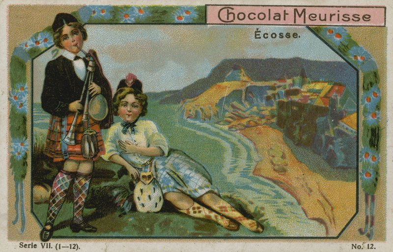 Skócia, a Chocolat Meurisse kereskedelmi kártya alkotó: French School