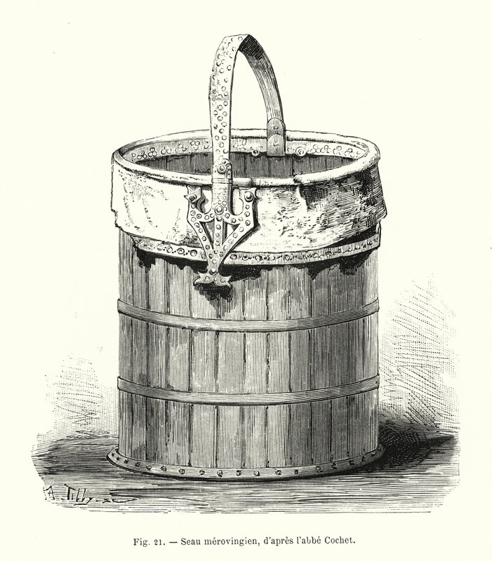 Meroving vödör, Abbe Cochet nyomán (metszet) alkotó: French School