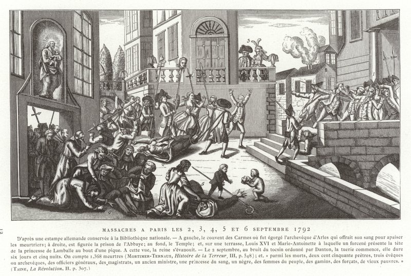 Szeptemberi mészárlások, Párizs, francia forradalom, 1792 alkotó: French School