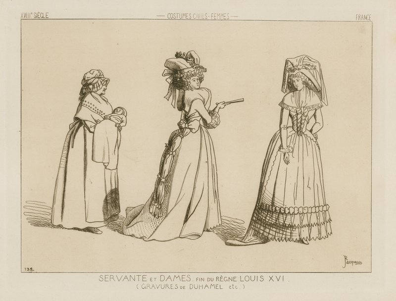 Szolga és hölgyek, XVI. Lajos uralkodásának vége alkotó: French School