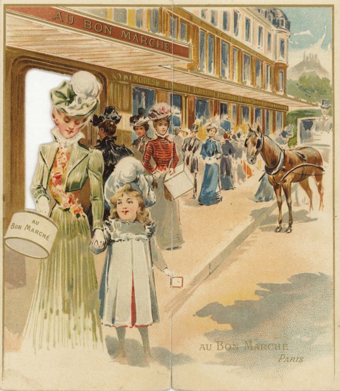 Vásárlók az áruházon kívül alkotó: French School