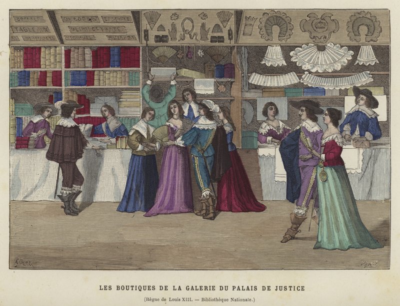 A Galerie du Palais de Justice üzletei, Párizs, XIII. Lajos uralkodása, 17. század alkotó: French School
