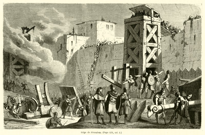 Siege de Jerusalem (metszet) alkotó: French School