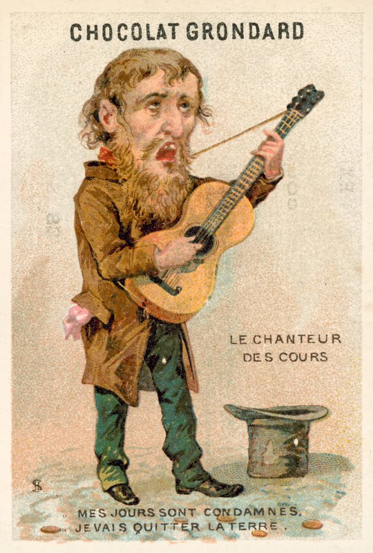 Énekes (chromolitho) alkotó: French School