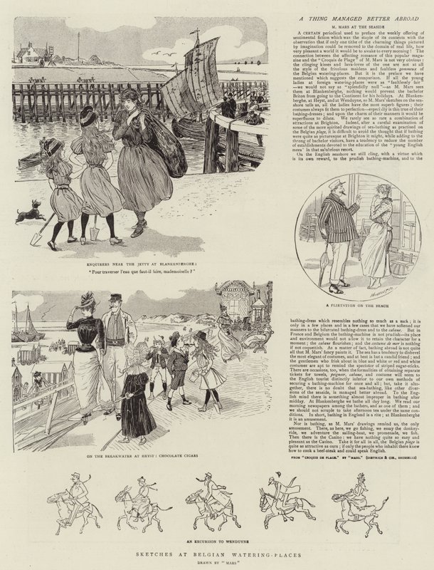 Vázlatok a belga öntözőhelyeken (metszet) alkotó: French School