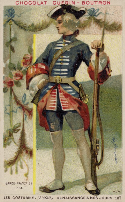 A Gardes Francaises (francia gárda) katonája, 1774 alkotó: French School