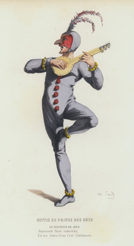 Sottie Du Prince Des Sotz (coloured engraving) alkotó: French School