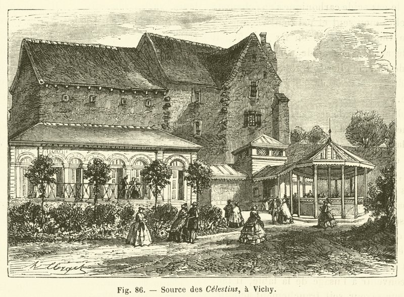 Source des Celestins, a Vichy (metszet) alkotó: French School