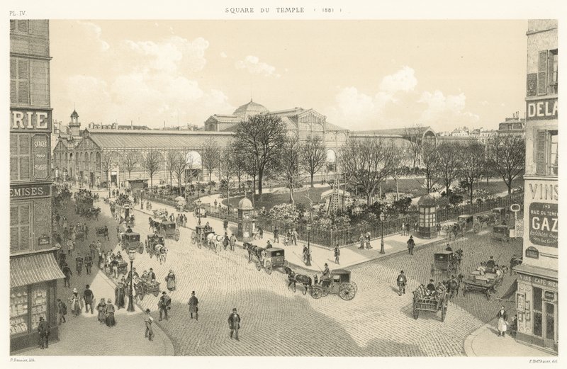 Square du Temple, 1881 alkotó: French School