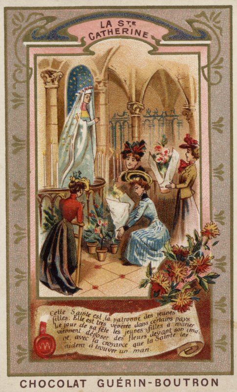 Szent Katalin napja (chromolitho) alkotó: French School