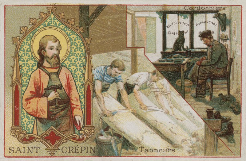 St Crispin, suszterek és tímárok alkotó: French School