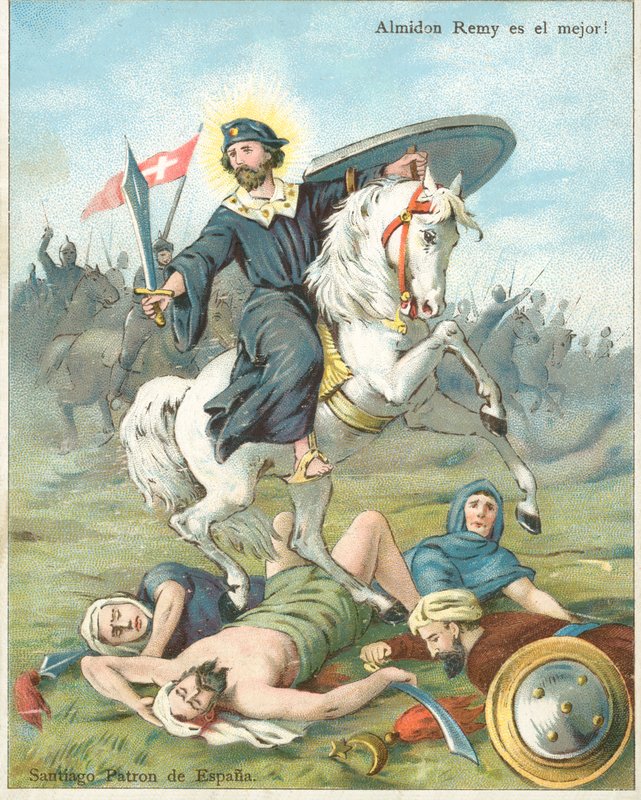 Nagy Szent Jakab, Spanyolország védőszentje (chromolitho) alkotó: French School