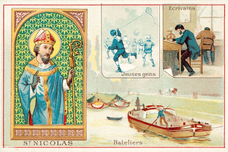 Szent Miklós (chromolitho) alkotó: French School
