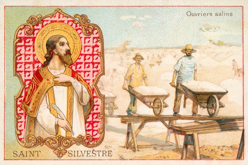 Szent Szilveszter (chromolitho) alkotó: French School