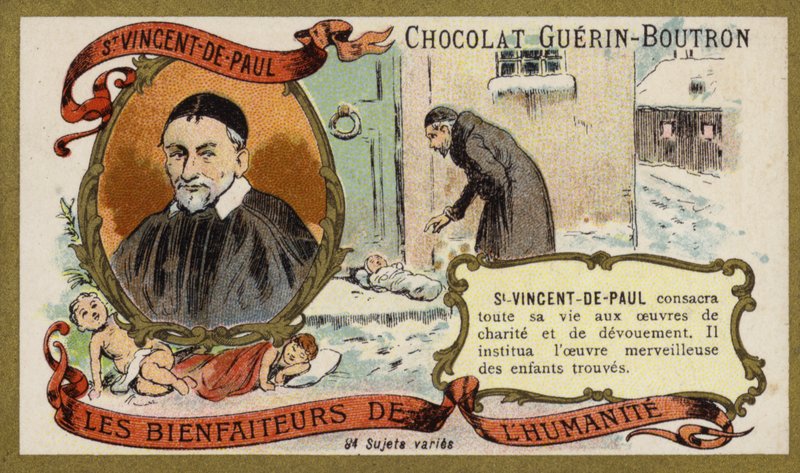 Saint Vincent de Paul francia pap (chromolitho) alkotó: French School