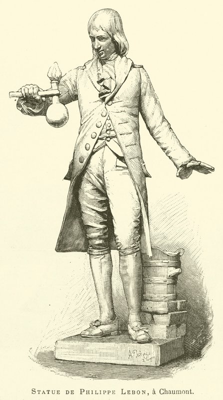 Philippe Lebon szobra, Chaumontban (metszet) alkotó: French School
