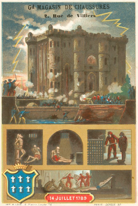 A Bastille megtámadása, francia forradalom alkotó: French School