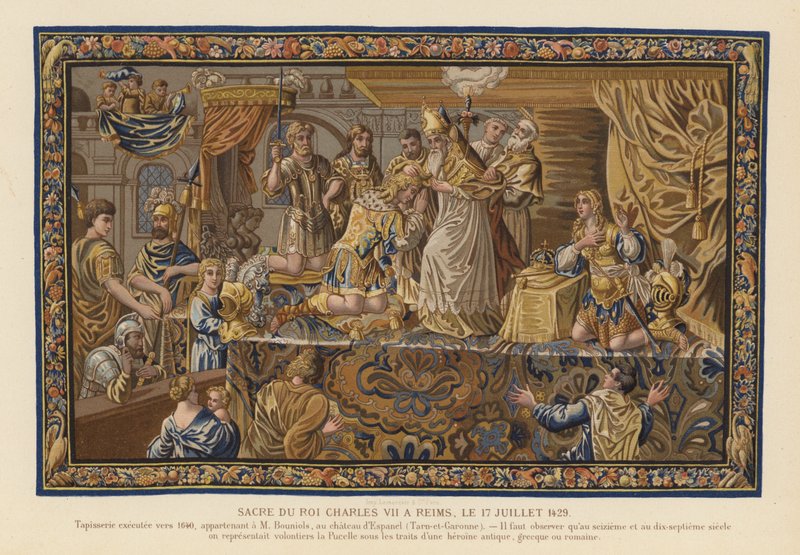 VII. Károly francia király megkoronázását ábrázoló kárpit, Reims alkotó: French School