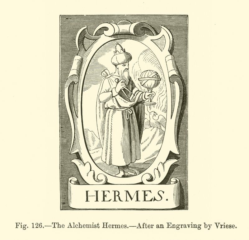 Hermész alkimista (metszet) alkotó: French School
