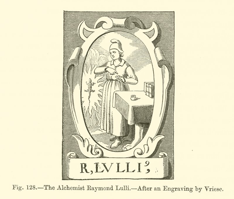 Az alkimista Raymond Lulli (metszet) alkotó: French School
