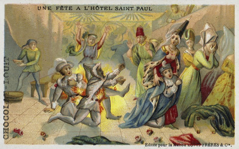 A Bal des Ardents, Hotel Saint Pol, Párizs, 1393 alkotó: French School