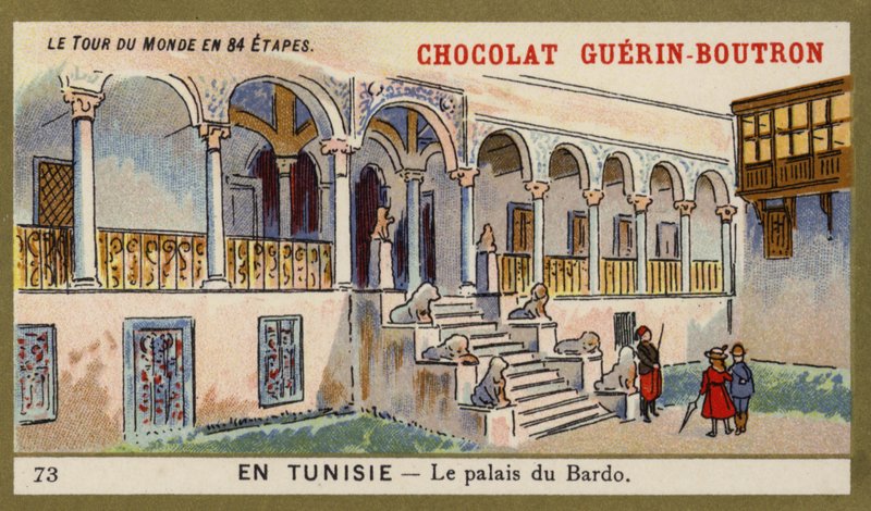 Bardo palota, Tunézia (chromolitho) alkotó: French School